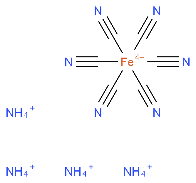 tetraammonium hexacyanoirontetrauide_分子结构_CAS_14481-29-9