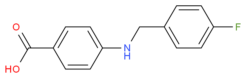 4-{[(4-fluorophenyl)methyl]amino}benzoic acid_分子结构_CAS_64260-96-4