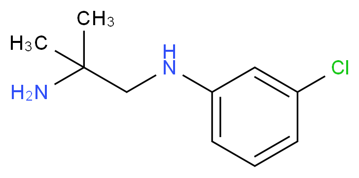 N-(2-Amino-2-methylpropyl)-N-(3-chlorophenyl)amine_分子结构_CAS_854650-27-4)