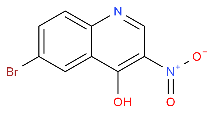 6-Bromo-3-nitro-4-quinolinol_分子结构_CAS_853908-50-6)