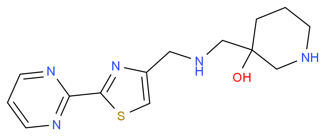 3-({[(2-pyrimidin-2-yl-1,3-thiazol-4-yl)methyl]amino}methyl)piperidin-3-ol_分子结构_CAS_)