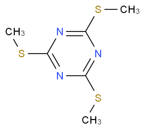 2,4,6-Tris(methylsulfanyl)-1,3,5-triazine_分子结构_CAS_5759-58-0)