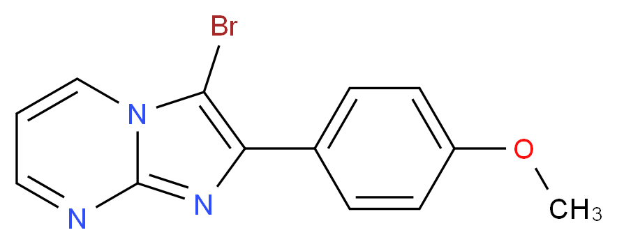 3-Bromo-2-(4-methoxyphenyl)imidazo[1,2-a]pyrimidine_分子结构_CAS_478043-89-9)