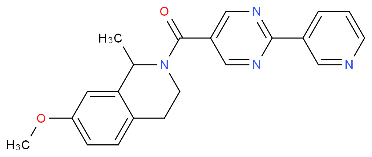 7-methoxy-1-methyl-2-[(2-pyridin-3-ylpyrimidin-5-yl)carbonyl]-1,2,3,4-tetrahydroisoquinoline_分子结构_CAS_)