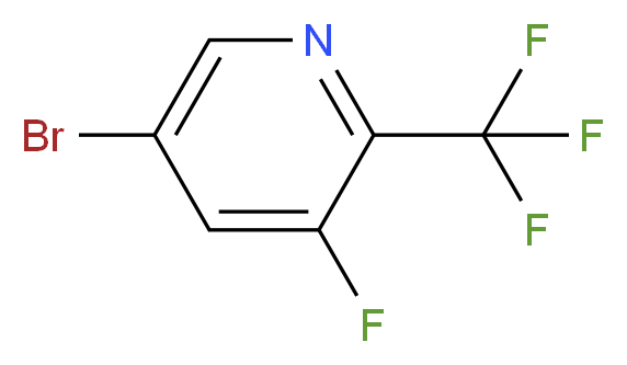 5-bromo-3-fluoro-2-(trifluoromethyl)pyridine_分子结构_CAS_1262412-30-5