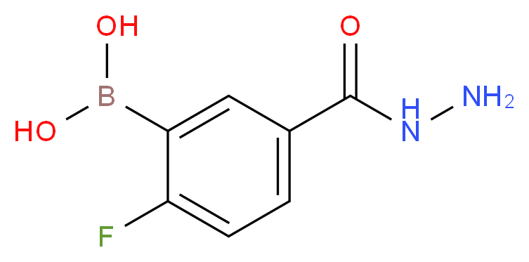 [2-fluoro-5-(hydrazinecarbonyl)phenyl]boronic acid_分子结构_CAS_874289-56-2