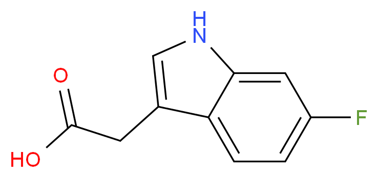 2-(6-fluoro-1H-indol-3-yl)acetic acid_分子结构_CAS_)