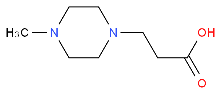 3-(4-Methyl-piperazin-1-yl)-propionic acid_分子结构_CAS_55480-45-0)
