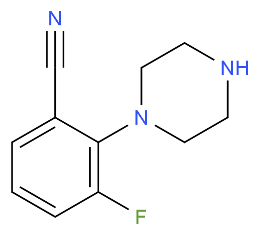 3-Fluoro-2-(piperazin-1-yl)benzonitrile_分子结构_CAS_1233026-65-7)