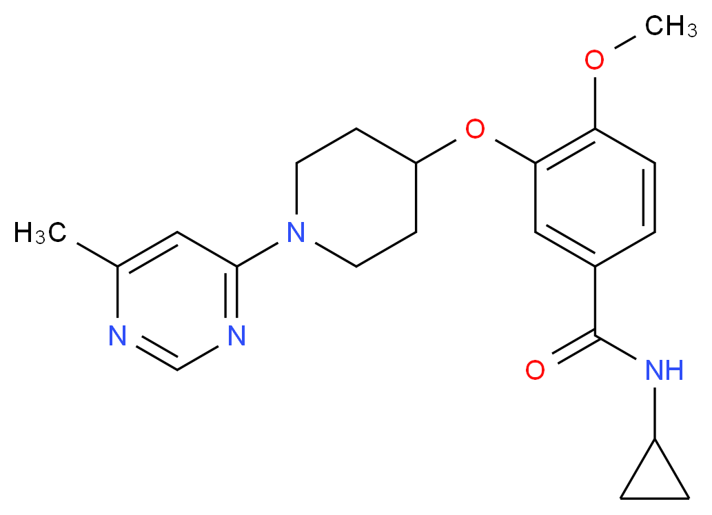 N-cyclopropyl-4-methoxy-3-{[1-(6-methylpyrimidin-4-yl)piperidin-4-yl]oxy}benzamide_分子结构_CAS_)