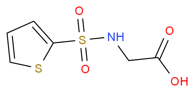 [(thien-2-ylsulfonyl)amino]acetic acid_分子结构_CAS_82068-09-5)