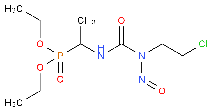 Diethyl (1-(3-(2-chloroethyl)-3-nitrosoureido)ethyl)phosphonate_分子结构_CAS_92118-27-9)