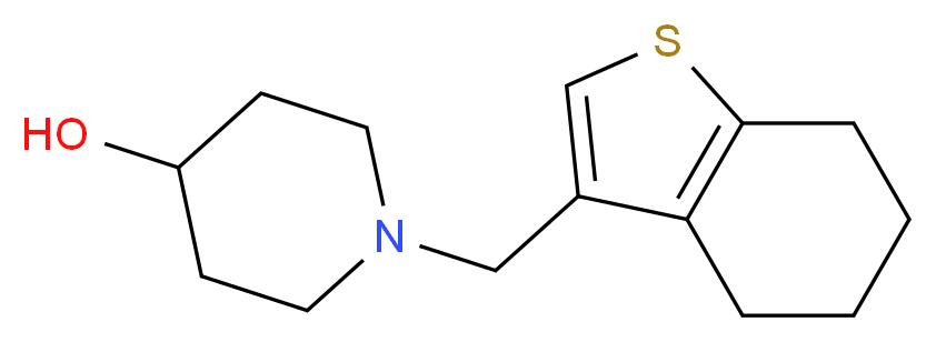 1-(4,5,6,7-tetrahydro-1-benzothien-3-ylmethyl)-4-piperidinol_分子结构_CAS_)