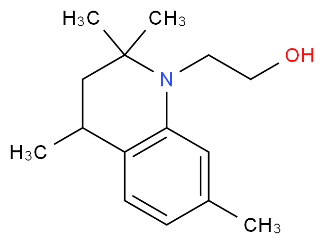 1-(2-羟基乙基)-1,2,3,4-四氢-2,2,4,7-四甲基喹啉_分子结构_CAS_53817-44-0)