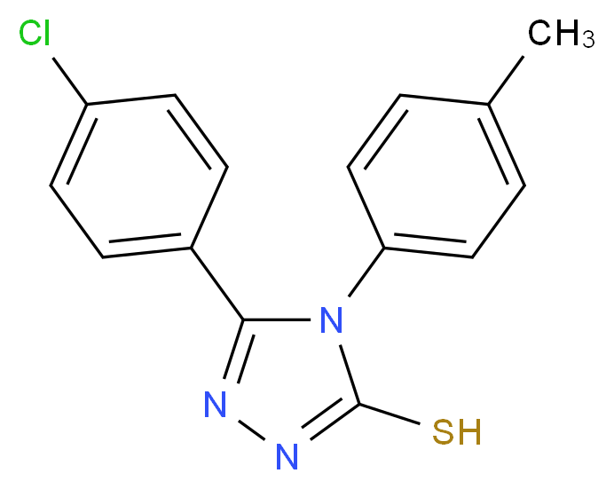 5-(4-chlorophenyl)-4-(4-methylphenyl)-4H-1,2,4-triazole-3-thiol_分子结构_CAS_41401-15-4)