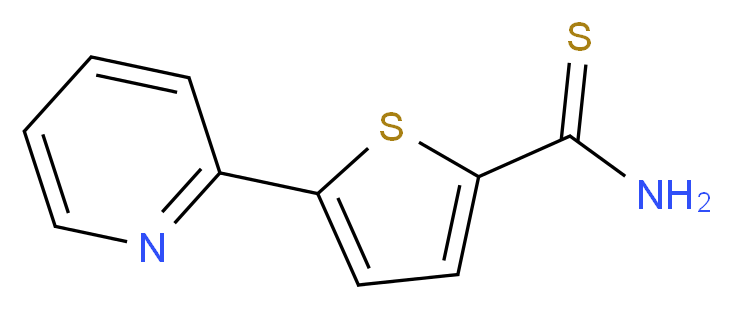 5-(Pyridin-2-yl)thiophene-2-carbothioamide_分子结构_CAS_306934-91-8)