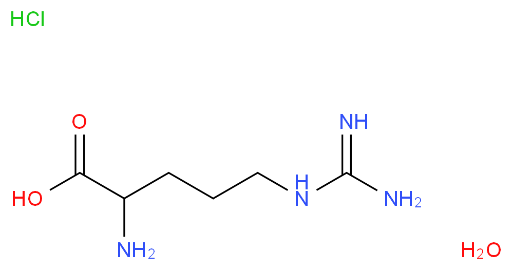 2-amino-5-carbamimidamidopentanoic acid hydrate hydrochloride_分子结构_CAS_332360-01-7