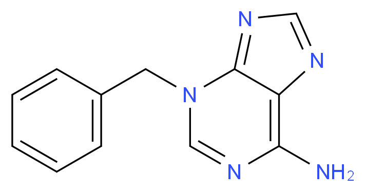 3-苄基腺嘌呤_分子结构_CAS_7280-81-1)