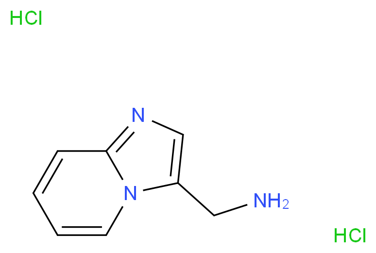 imidazo[1,2-a]pyridin-3-ylmethanamine dihydrochloride_分子结构_CAS_160771-89-1