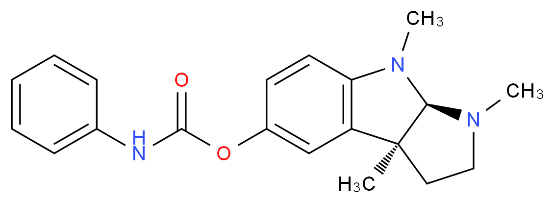 (3aS,8aR)-1,3a,8-trimethyl-1H,2H,3H,3aH,8H,8aH-pyrrolo[2,3-b]indol-5-yl N-phenylcarbamate_分子结构_CAS_101246-66-6