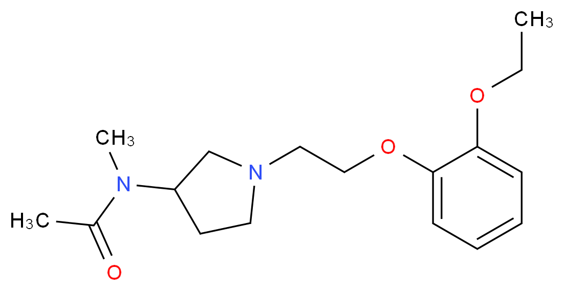 N-{1-[2-(2-ethoxyphenoxy)ethyl]pyrrolidin-3-yl}-N-methylacetamide_分子结构_CAS_)