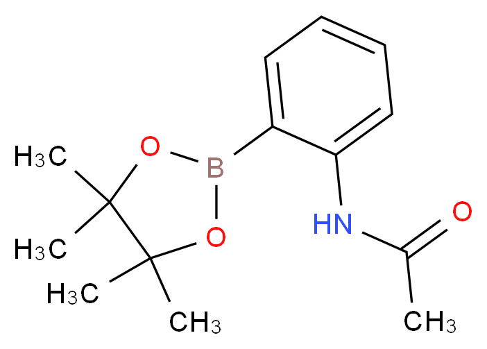 2-乙酰胺基苯硼酸频哪醇酯_分子结构_CAS_380430-61-5)