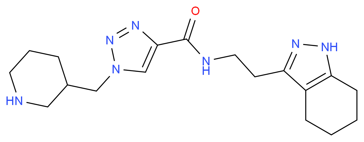 1-(piperidin-3-ylmethyl)-N-[2-(4,5,6,7-tetrahydro-1H-indazol-3-yl)ethyl]-1H-1,2,3-triazole-4-carboxamide_分子结构_CAS_)