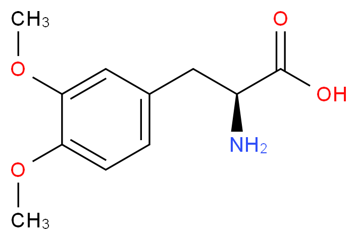 (S)-2-Amino-3-(3,4-dimethoxyphenyl)propionic acid_分子结构_CAS_32161-30-1)