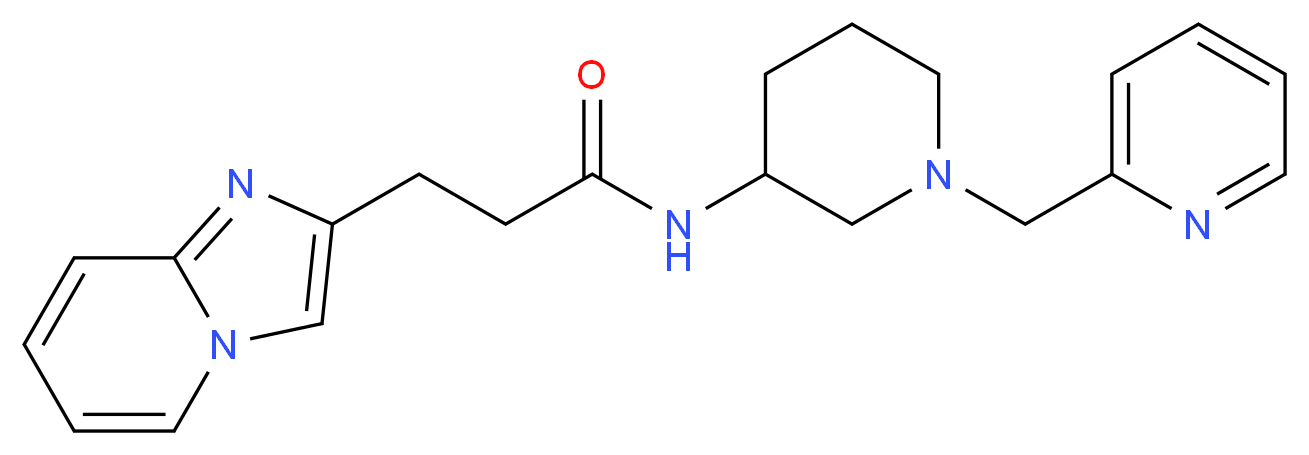 3-imidazo[1,2-a]pyridin-2-yl-N-[1-(2-pyridinylmethyl)-3-piperidinyl]propanamide_分子结构_CAS_)