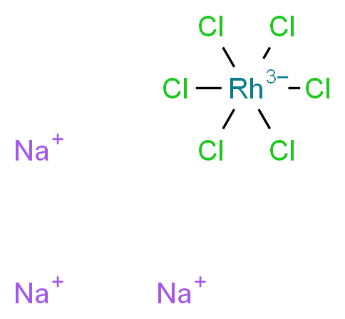 六氯代铑(III)酸钠_分子结构_CAS_14972-70-4)