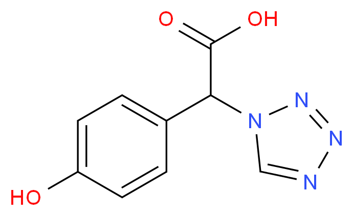 (4-Hydroxy-phenyl)-tetrazol-1-yl-acetic acid_分子结构_CAS_)