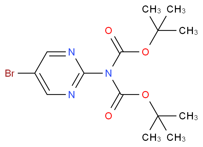 tert-butyl N-(5-bromopyrimidin-2-yl)-N-[(tert-butoxy)carbonyl]carbamate_分子结构_CAS_209959-33-1)