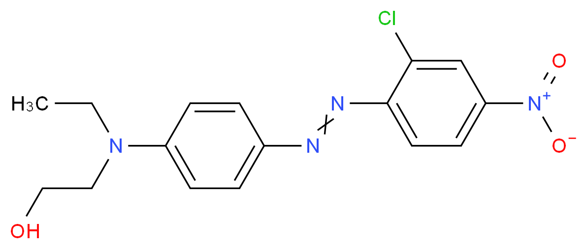 2-({4-[2-(2-chloro-4-nitrophenyl)diazen-1-yl]phenyl}(ethyl)amino)ethan-1-ol_分子结构_CAS_3180-81-2