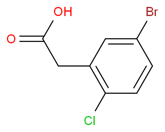 2-(5-bromo-2-chlorophenyl)acetic acid_分子结构_CAS_177985-34-1