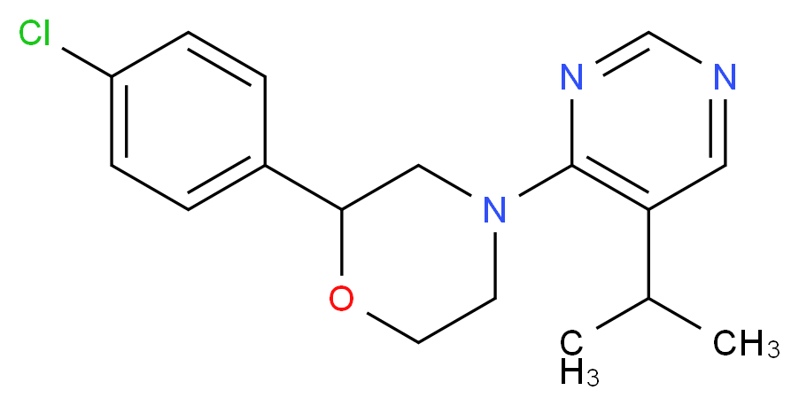 2-(4-chlorophenyl)-4-(5-isopropylpyrimidin-4-yl)morpholine_分子结构_CAS_)