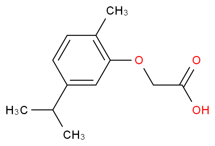 2-[2-methyl-5-(propan-2-yl)phenoxy]acetic acid_分子结构_CAS_19728-20-2