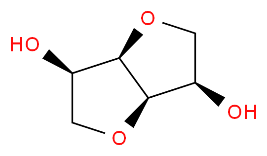 (3R,3aR,6R,6aR)-hexahydrofuro[3,2-b]furan-3,6-diol_分子结构_CAS_641-74-7