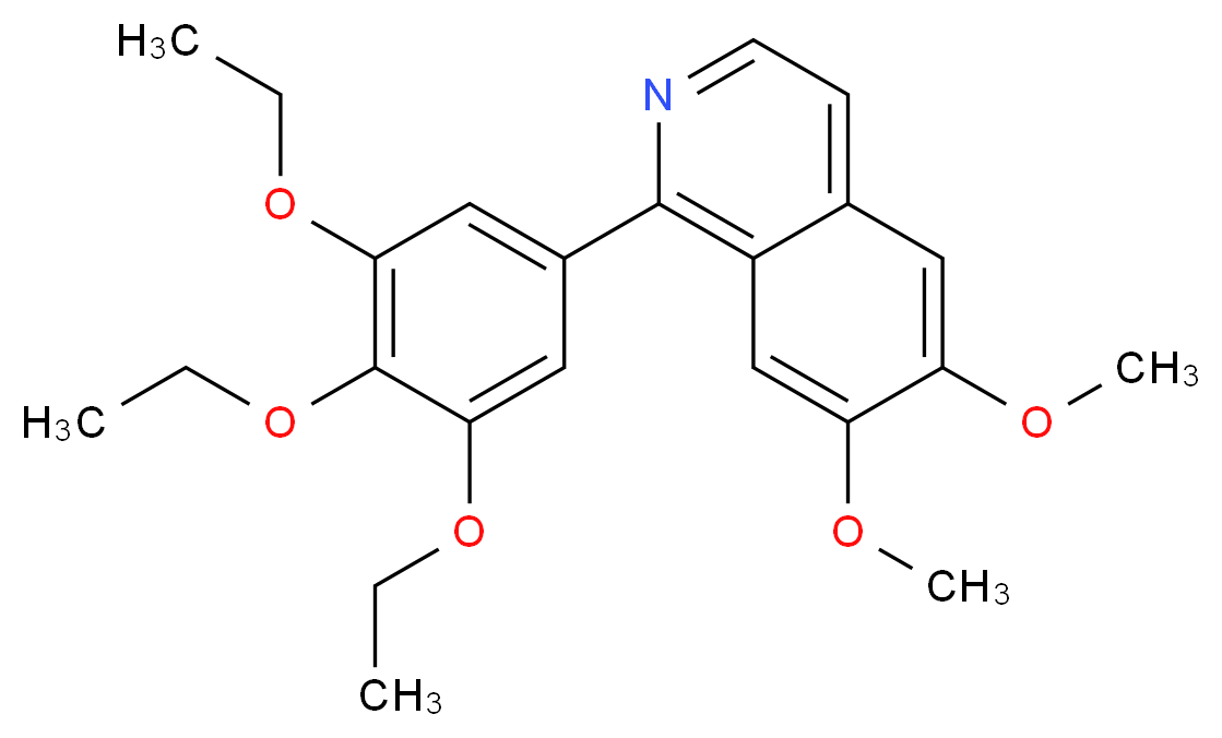 6,7-dimethoxy-1-(3,4,5-triethoxyphenyl)isoquinoline_分子结构_CAS_549-68-8