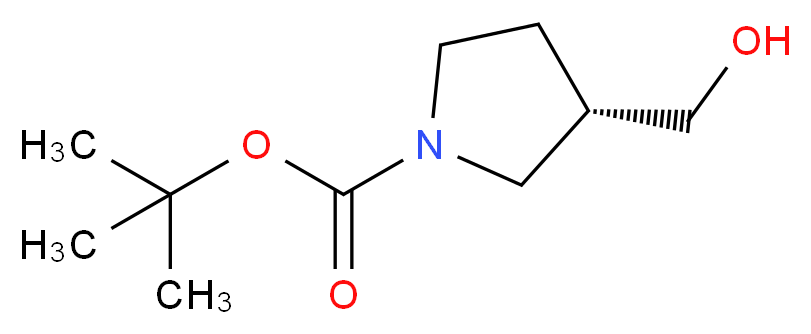 (S)-1-Boc-(3-Hydroxymethyl)pyrrolidine_分子结构_CAS_199174-24-8)