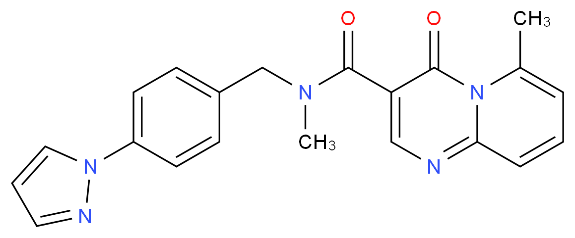 N,6-dimethyl-4-oxo-N-[4-(1H-pyrazol-1-yl)benzyl]-4H-pyrido[1,2-a]pyrimidine-3-carboxamide_分子结构_CAS_)
