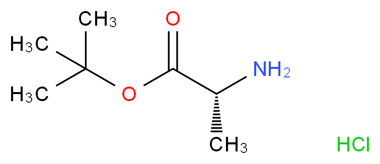 D-丙氨酸叔丁酯 盐酸盐_分子结构_CAS_59531-86-1)