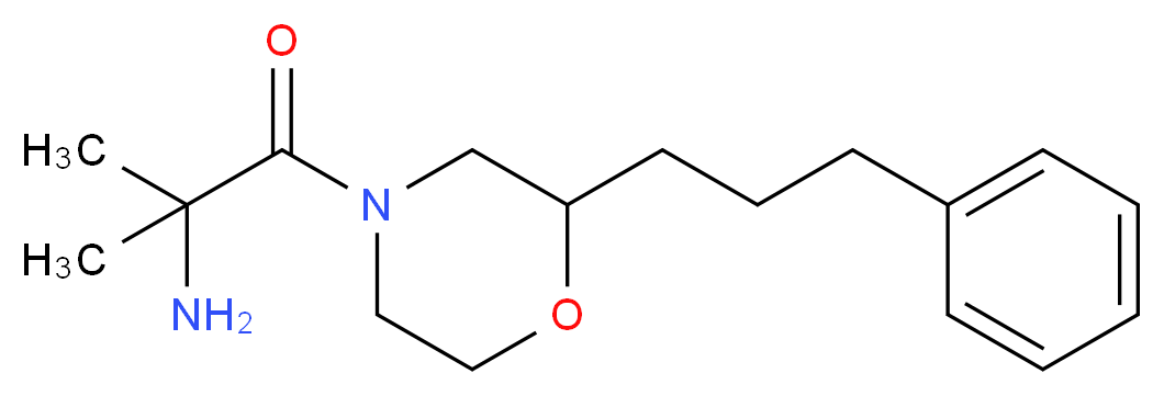 2-methyl-1-oxo-1-[2-(3-phenylpropyl)-4-morpholinyl]-2-propanamine_分子结构_CAS_)