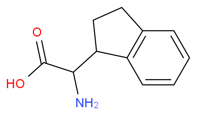 2-amino-2-(2,3-dihydro-1H-inden-1-yl)acetic acid_分子结构_CAS_179185-78-5