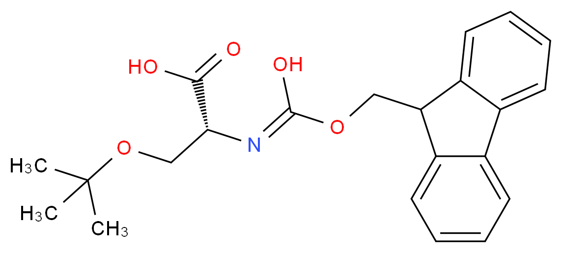 (2R)-3-(tert-butoxy)-2-[(E)-[(9H-fluoren-9-ylmethoxy)(hydroxy)methylidene]amino]propanoic acid_分子结构_CAS_128107-47-1