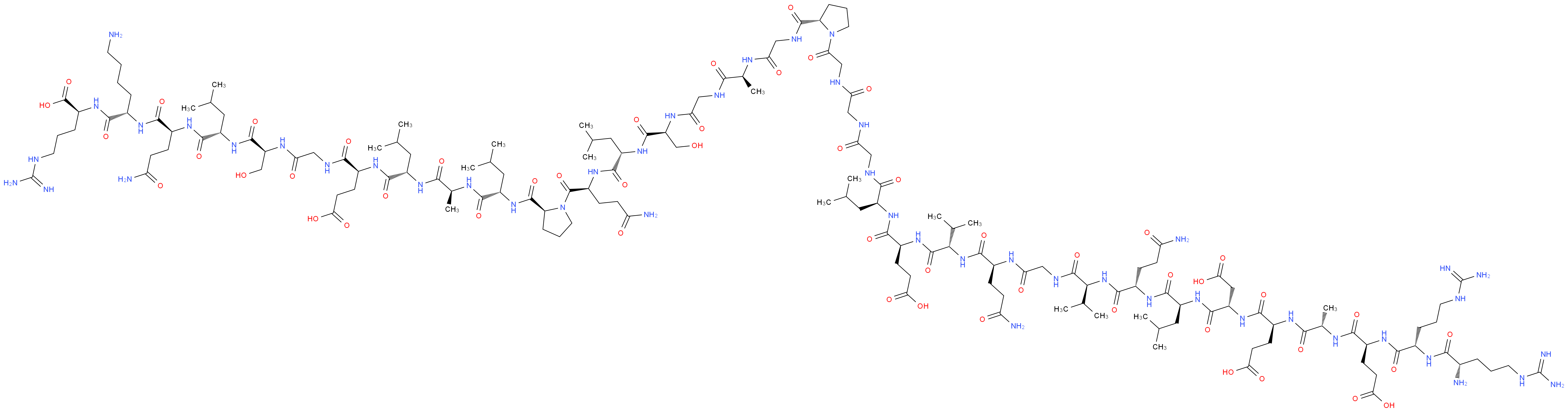 (4S)-4-{[(1S)-1-[({[({2-[(2S)-2-[({[(1S)-1-[({[(1S)-1-{[(1S)-1-{[(2S)-1-[(2S)-2-{[(1S)-1-{[(1S)-1-{[(1S)-1-{[(1S)-1-[({[(1S)-1-{[(1S)-1-{[(1S)-1-{[(1S)-5-amino-1-{[(1S)-4-carbamimidamido-1-carboxybutyl]carbamoyl}pentyl]carbamoyl}-3-carbamoylpropyl]carbamoyl}-3-methylbutyl]carbamoyl}-2-hydroxyethyl]carbamoyl}methyl)carbamoyl]-3-carboxypropyl]carbamoyl}-3-methylbutyl]carbamoyl}ethyl]carbamoyl}-3-methylbutyl]carbamoyl}pyrrolidin-1-yl]-4-carbamoyl-1-oxobutan-2-yl]carbamoyl}-3-methylbutyl]carbamoyl}-2-hydroxyethyl]carbamoyl}methyl)carbamoyl]ethyl]carbamoyl}methyl)carbamoyl]pyrrolidin-1-yl]-2-oxoethyl}carbamoyl)methyl]carbamoyl}methyl)carbamoyl]-3-methylbutyl]carbamoyl}-4-[(2S)-2-[(2S)-2-{2-[(2S)-2-[(2S)-2-[(2S)-2-[(2S)-2-[(2S)-2-[(2S)-2-[(2S)-2-[(2S)-2-[(2S)-2-amino-5-carbamimidamidopentanamido]-5-carbamimidamidopentanamido]-4-carboxybutanamido]propanamido]-4-carboxybutanamido]-3-carboxypropanamido]-4-methylpentanamido]-4-carbamoylbutanamido]-3-methylbutanamido]acetamido}-4-carbamoylbutanamido]-3-methylbutanamido]butanoic acid_分子结构_CAS_11097-48-6