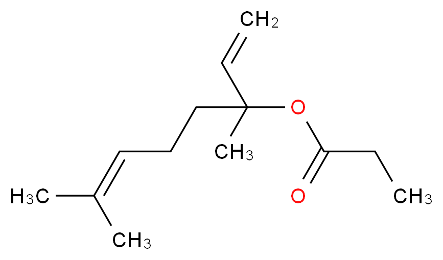 3,7-dimethylocta-1,6-dien-3-yl propanoate_分子结构_CAS_144-39-8