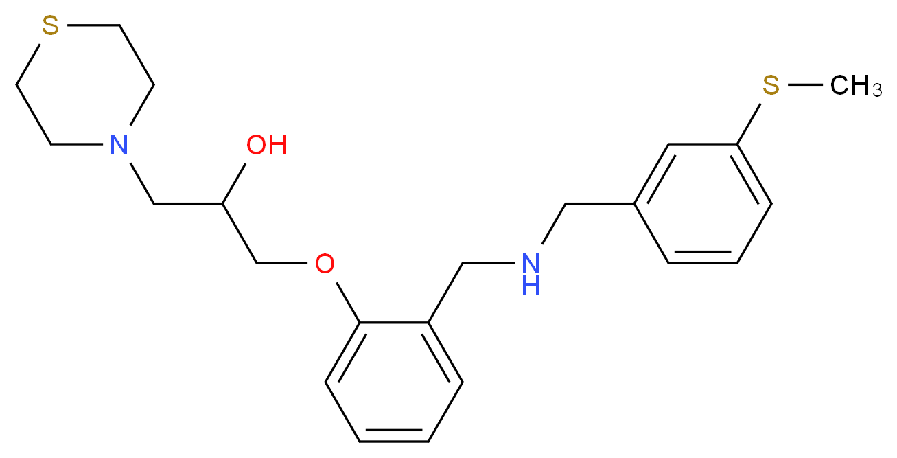 1-[2-({[3-(methylthio)benzyl]amino}methyl)phenoxy]-3-(4-thiomorpholinyl)-2-propanol_分子结构_CAS_)