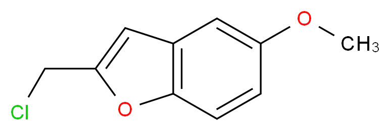 2-(chloromethyl)-5-methoxy-1-benzofuran_分子结构_CAS_933786-82-4