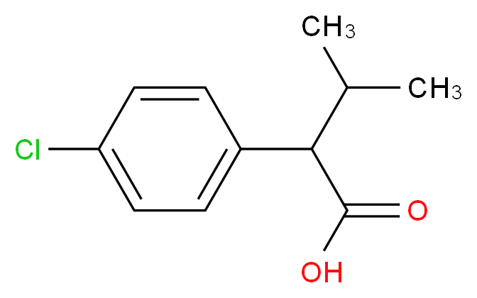 2-(p-CHLOROPHENYL)-3-METHYLBUTYRIC ACID_分子结构_CAS_2012-74-0)