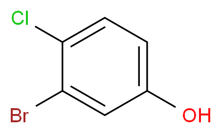 3-bromo-4-chlorophenol_分子结构_CAS_13659-24-0